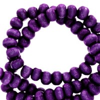 Maak sieraden met een " Nature look" met deze Houten Kralen rond 4mm Dark purple, combineer ze eventueel met andere nature producten zoals leer en kokos kralen en maak de leukste combinaties